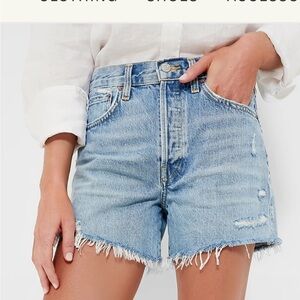 Agolde Parker long denim short, size 26, lighter wash. Great condition